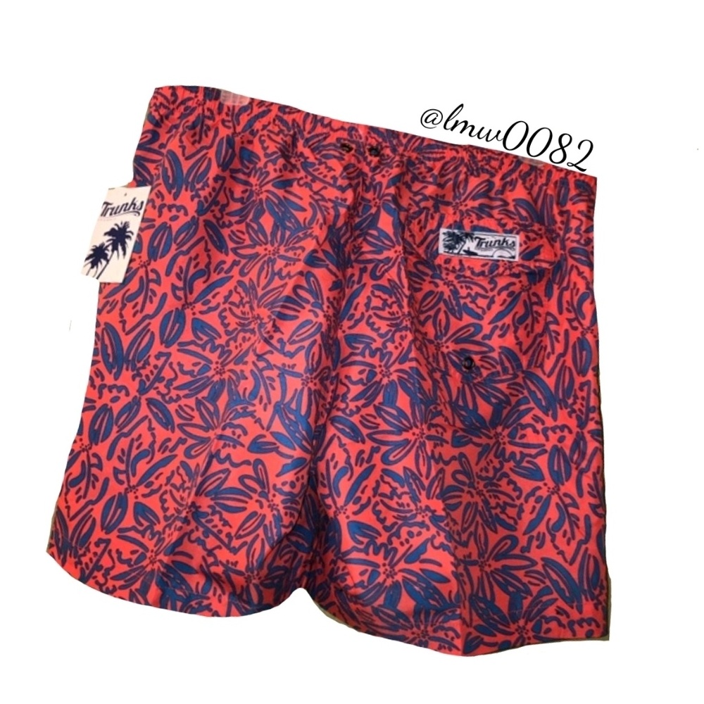 Trunks Board Shorts Cayenne  / Blue Sea S NWT - Picture 2 of 2